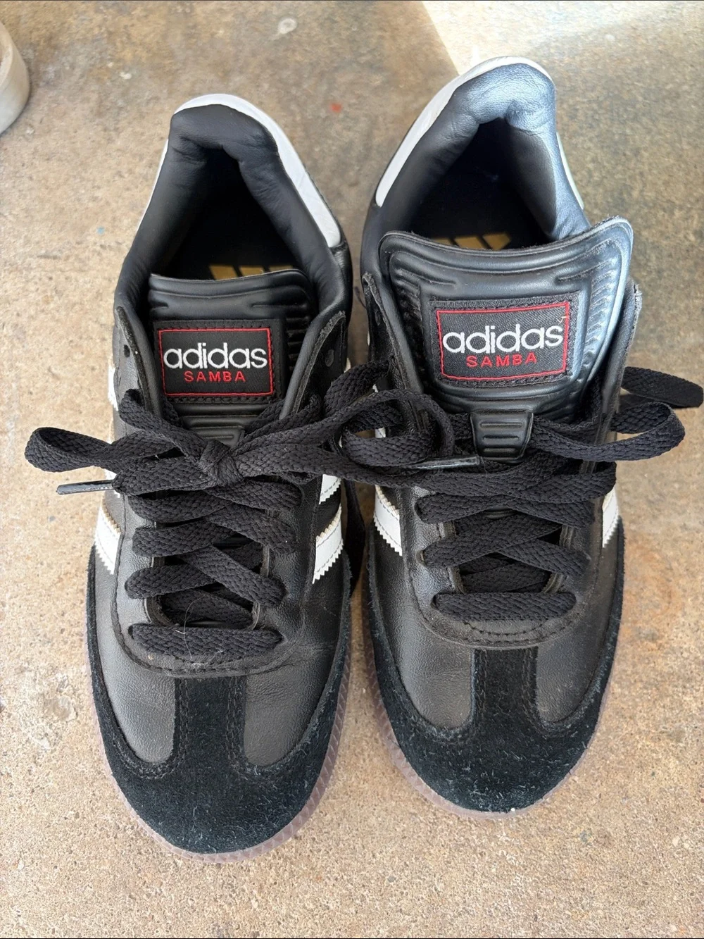 adidas Samba Black with White Stripe Low-Top Sneakers